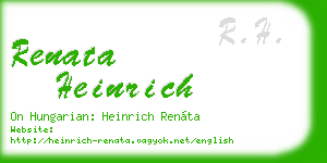 renata heinrich business card